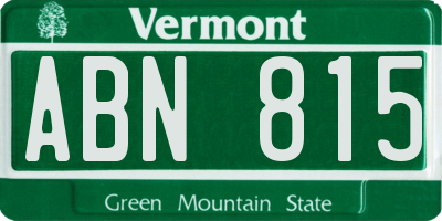 VT license plate ABN815