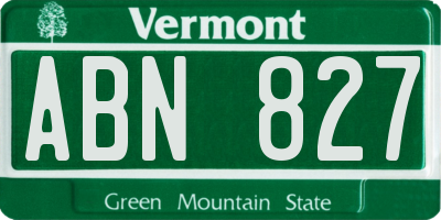 VT license plate ABN827