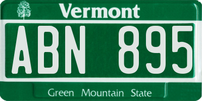 VT license plate ABN895