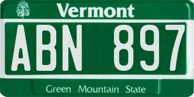 VT license plate ABN897