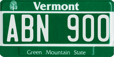 VT license plate ABN900