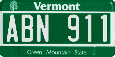 VT license plate ABN911