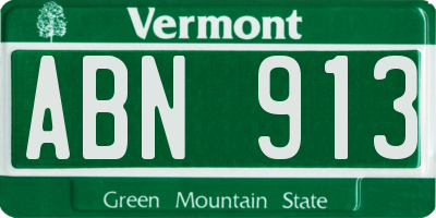 VT license plate ABN913