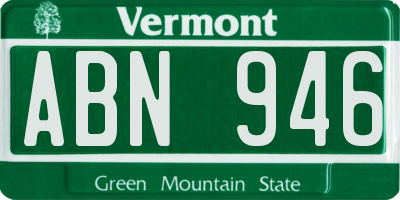 VT license plate ABN946