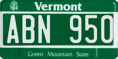 VT license plate ABN950