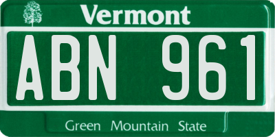 VT license plate ABN961