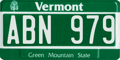 VT license plate ABN979