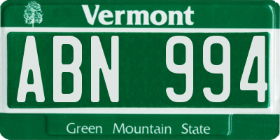 VT license plate ABN994