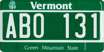 VT license plate ABO131