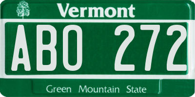 VT license plate ABO272