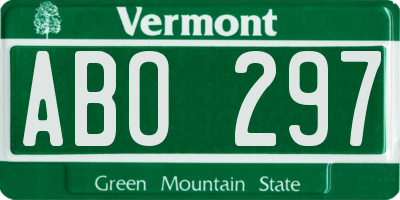 VT license plate ABO297