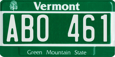 VT license plate ABO461