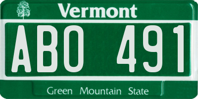 VT license plate ABO491