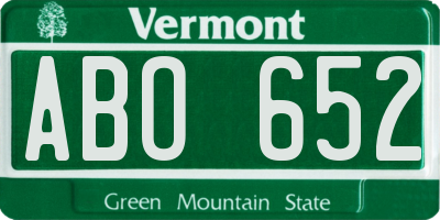 VT license plate ABO652