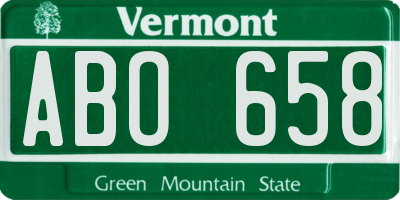 VT license plate ABO658