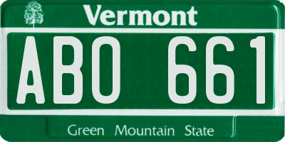 VT license plate ABO661