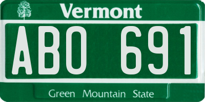 VT license plate ABO691