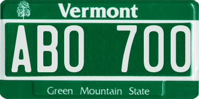 VT license plate ABO700