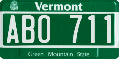 VT license plate ABO711