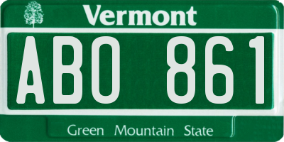 VT license plate ABO861