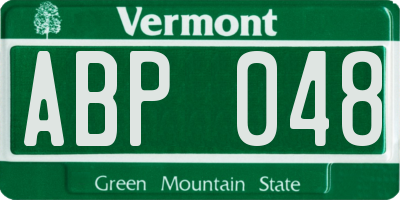 VT license plate ABP048