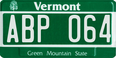 VT license plate ABP064