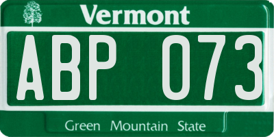 VT license plate ABP073