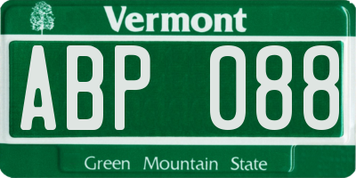 VT license plate ABP088