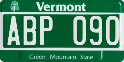 VT license plate ABP090