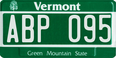 VT license plate ABP095