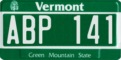 VT license plate ABP141