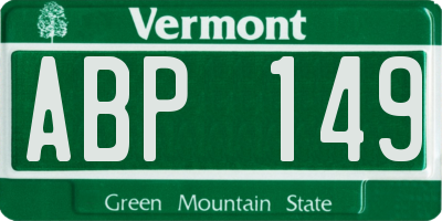 VT license plate ABP149