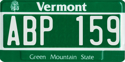 VT license plate ABP159