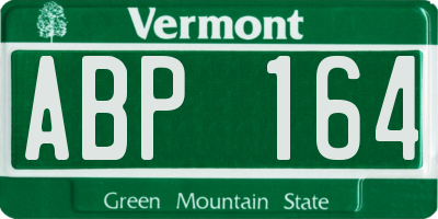 VT license plate ABP164