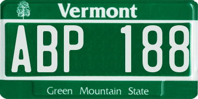 VT license plate ABP188