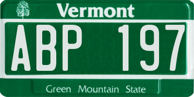 VT license plate ABP197