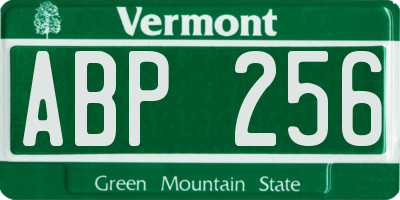 VT license plate ABP256