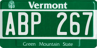 VT license plate ABP267