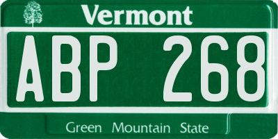 VT license plate ABP268