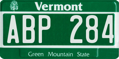 VT license plate ABP284