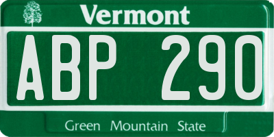 VT license plate ABP290