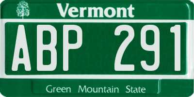 VT license plate ABP291