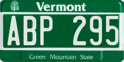 VT license plate ABP295