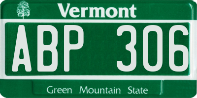 VT license plate ABP306