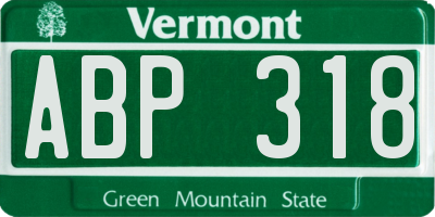 VT license plate ABP318