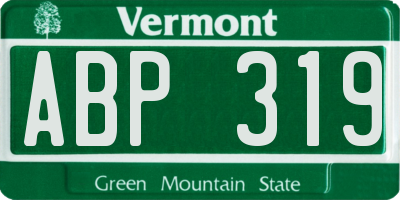 VT license plate ABP319