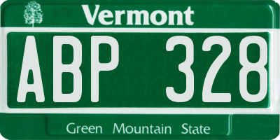 VT license plate ABP328