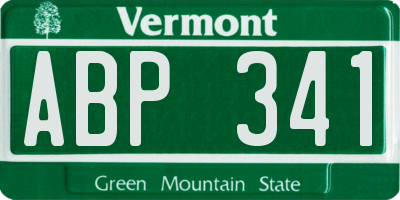 VT license plate ABP341