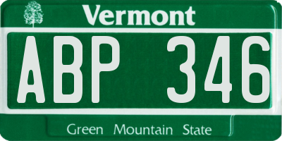 VT license plate ABP346