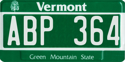 VT license plate ABP364